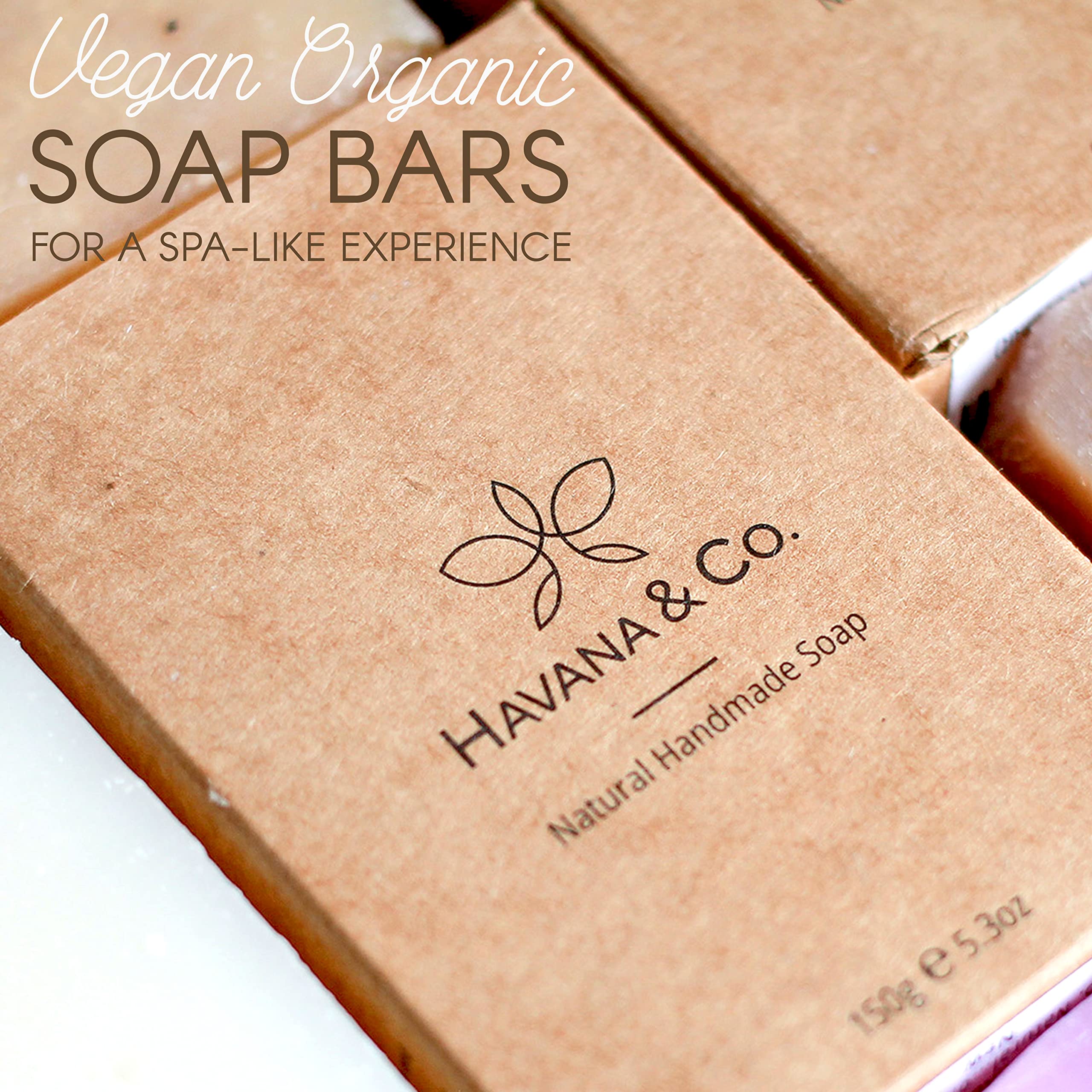 Havana & Co. Natural Lemongrass Soap Bars 5.3oz - Handmade Vegan Moisturizing Body Bar for Men & Women - Cold-Pressed Face, Hand & Bath Wash - Ideal for Dry Skin Care, Spa Day & Eco-Friendly Gifting