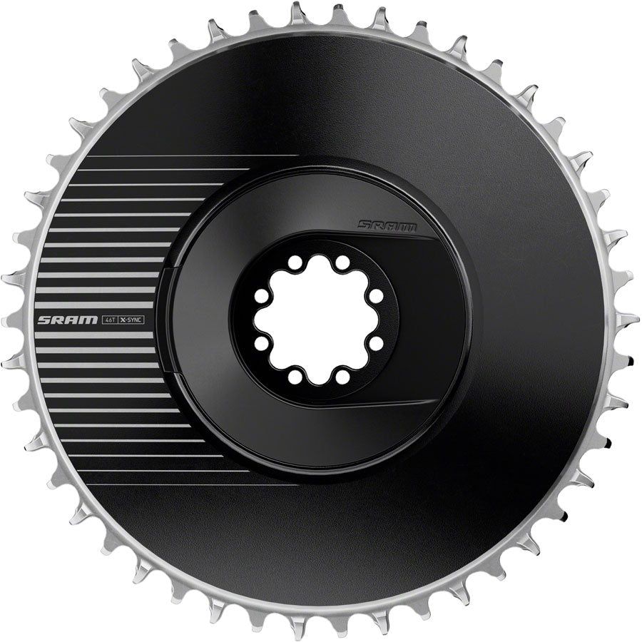 SRAM RED Aero X Sync Direct Mount Chainring - 46T, 12-Speed, 8-Bolt Direct Mount, 6.5mm Offset, Black (E1) | High-Performance Road & Triathlon Bike Upgrade