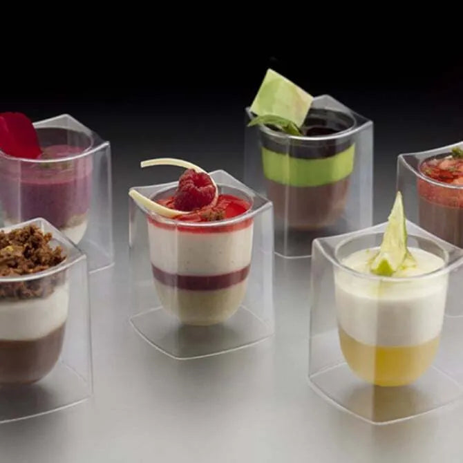 Elegant Small Appetizer Glasses - Set of 6 Mini Dessert Cups for Cocktail Parties, Wine Tasting & Home Entertaining