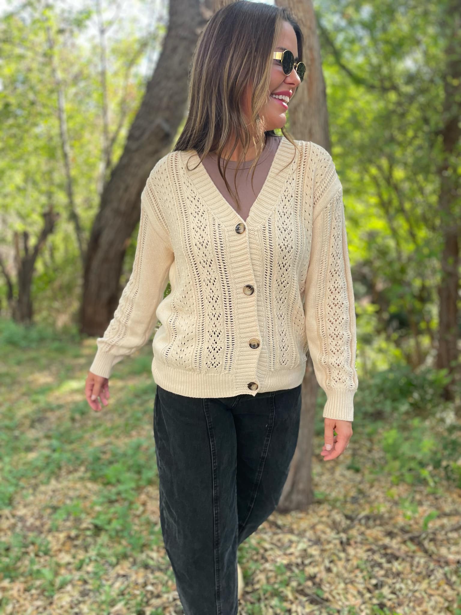 PREORDER: Austin Button Cardigan for Women - 4 Color Options (Beige, Black, Navy, Gray) | Cozy Fall & Winter Layering Piece for Office, Dates & Casual Outings