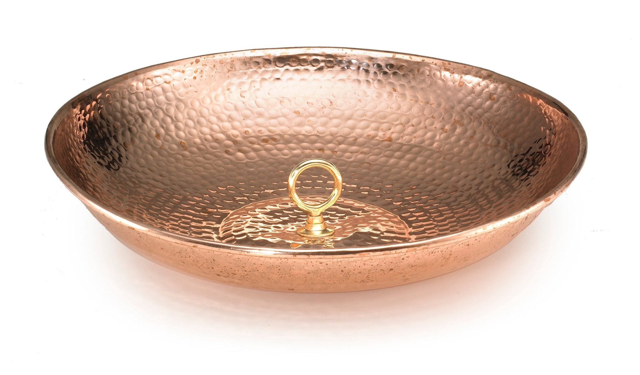 16.5 Inch Copper Rain Chain Basin - Decorative Water Collection Bowl for Garden Downspout Drainage | Perfect for Outdoor Patio, Yard & Japanese Style Landscaping