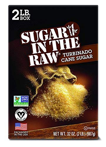 Organic Raw Cane Sugar, 2-Pound Box (Pack of 3) - Unrefined Natural Sweetener for Coffee, Tea, Baking & Healthy Recipes