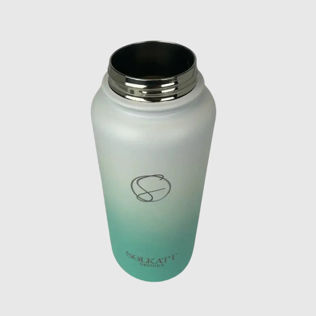 Premium Ocean Aqua Insulated Stainless Steel Water Bottle - 32oz (950ml) - Leak Proof, BPA Free - Perfect for Gym, Hiking, Travel & Outdoor Activities