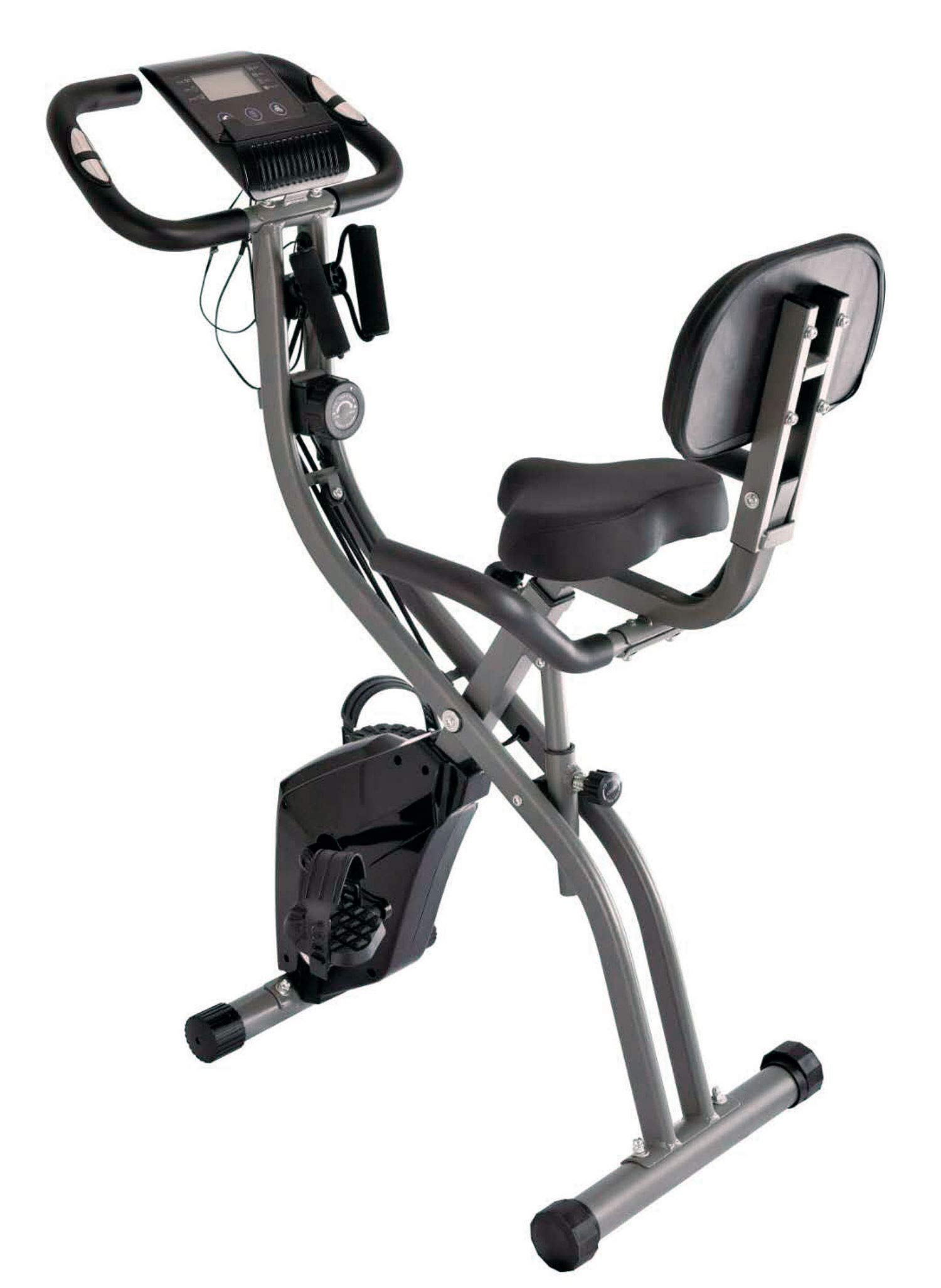 North American Health & Wellness Fitness Bike with Resistance Bands - Multi-Purpose Exercise Bike for Upright or Recumbent Workouts - Perfect for Home Gym, Cardio Training & Full-Body Workouts (ZB8692)