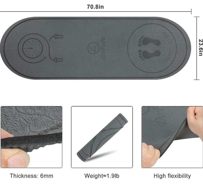1pc Portable TPE 8mm Thick Non-Slip Yoga Mat - Shock Absorbing Exercise Mat for Home Gym, Pilates & Fitness - 140x60cm (55x23.6in) - Perfect for Yoga, Workouts & Indoor Activities