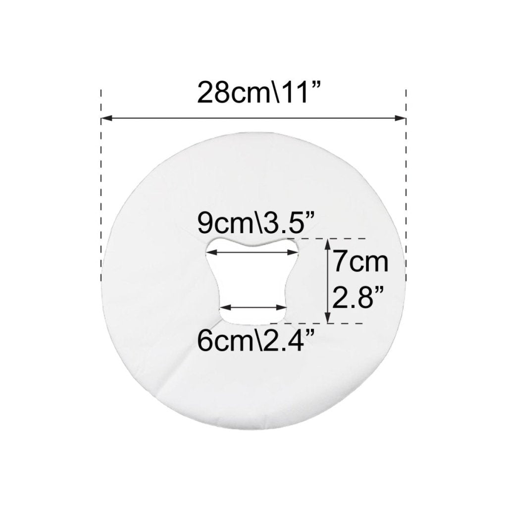 100PC Disposable Round Headrest Covers - Hygienic & Soft Salon Spa Hairdressing Accessories (Perfect for Barber Shops, Salons, Spas & Medical Clinics)