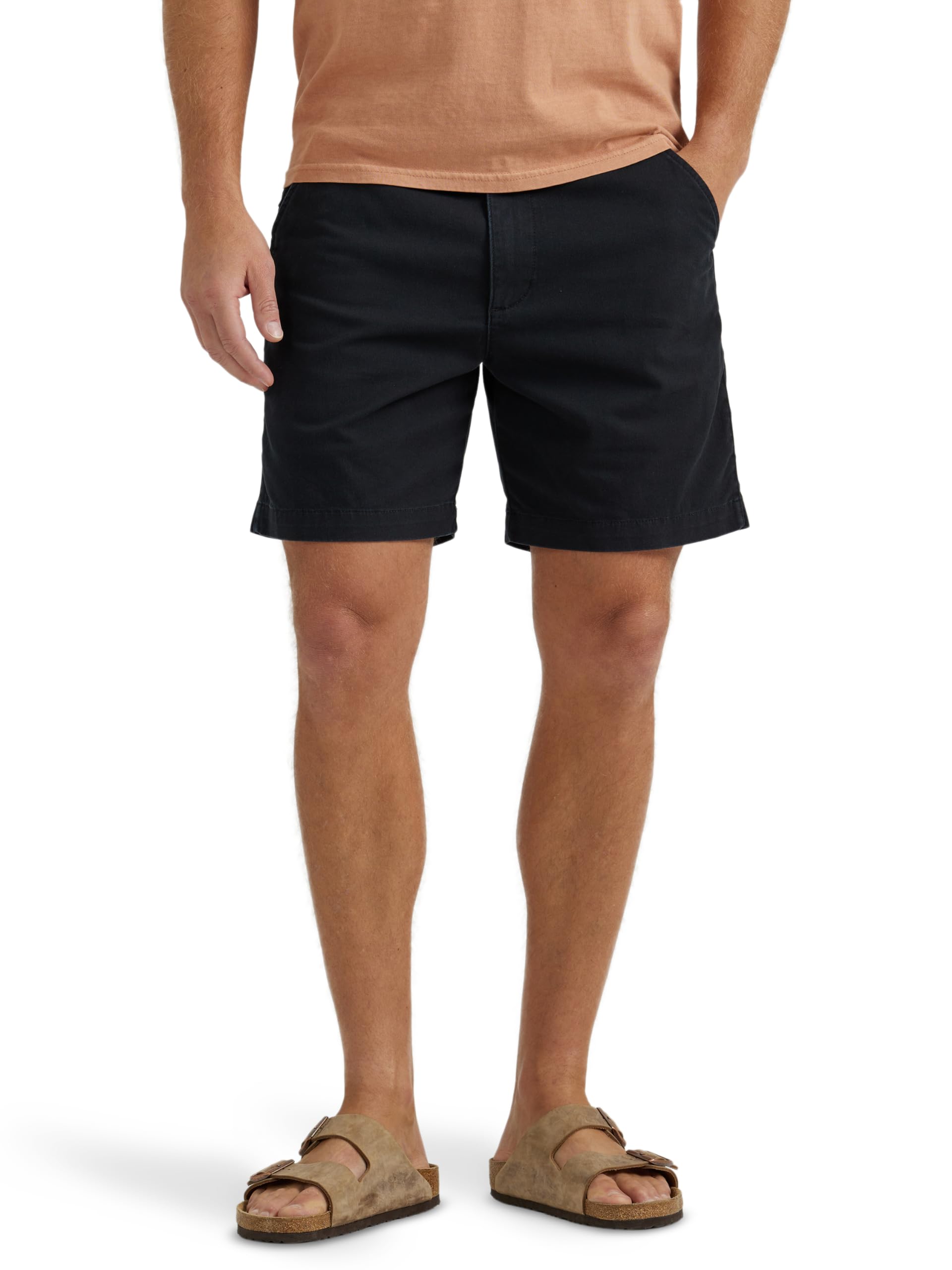 Wrangler Authentics Men's Flat Front Shorts - Comfortable Casual Stretch Fit for Outdoor Activities, Hiking, and Summer Wear