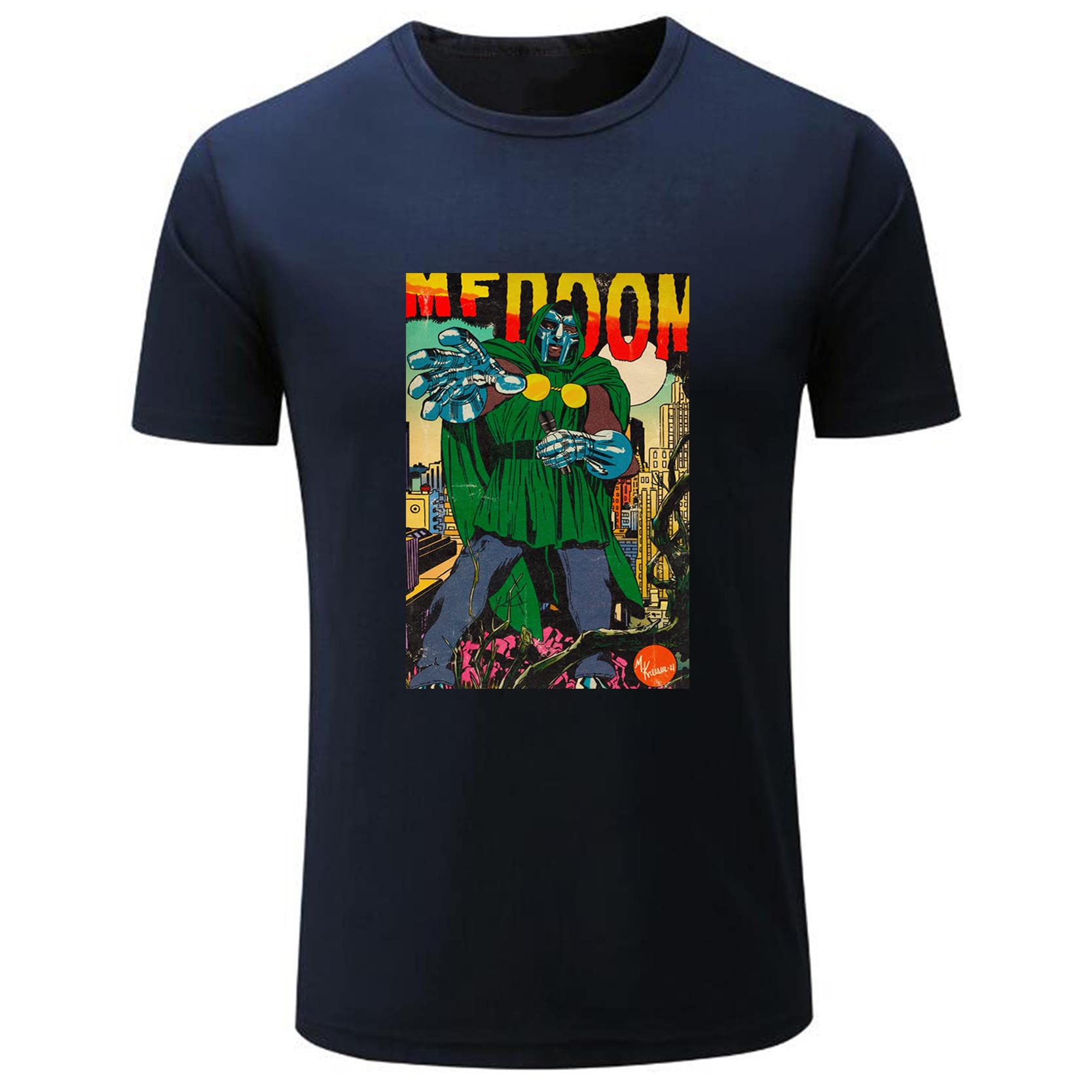 MF Doom Men's Long Sleeve Rap T-Shirt - Hip Hop Music Fan Streetwear for Concerts & Casual Wear