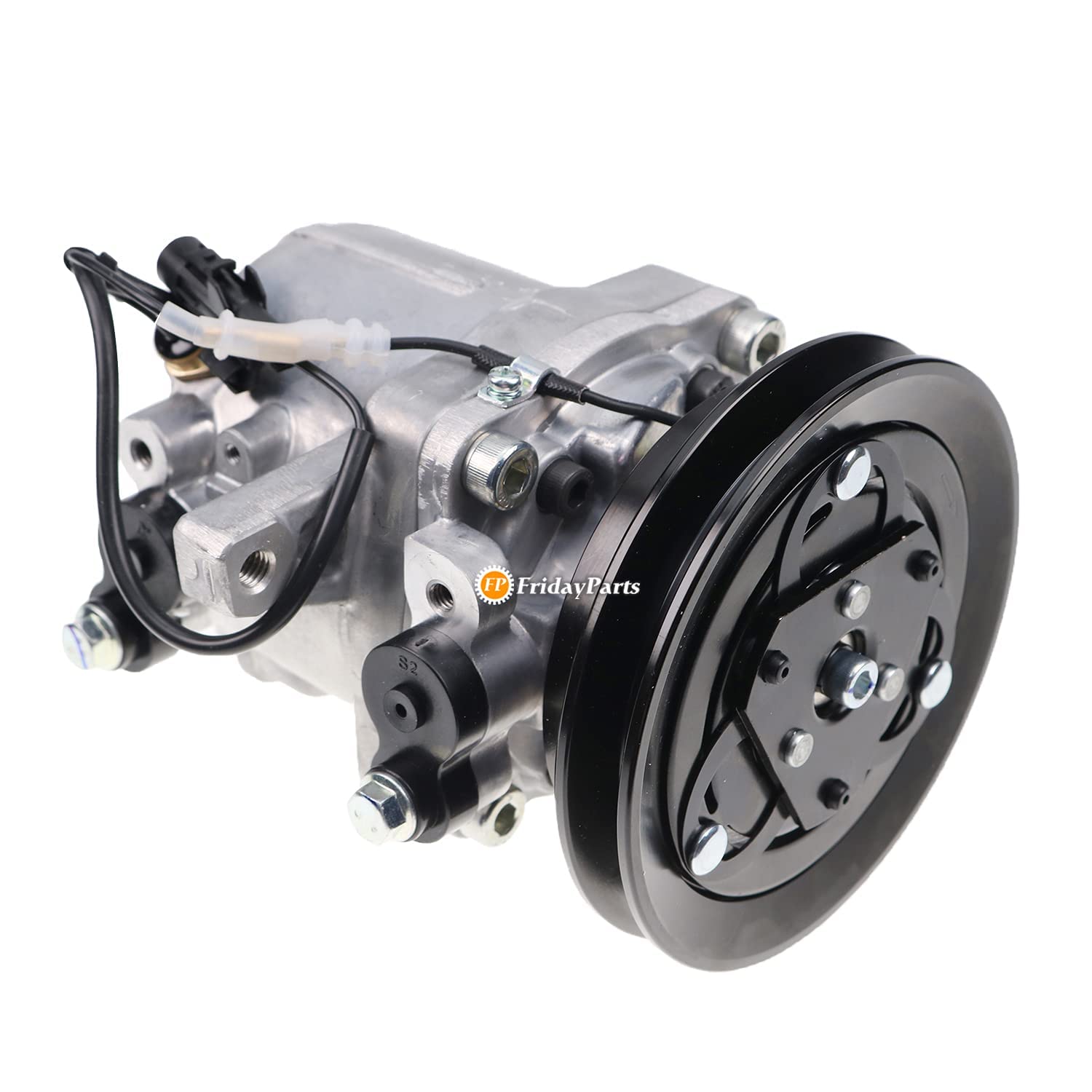 FridayParts RD451-93900 AC Compressor Replacement for Kubota R430 R530 R630 SVL75C SVL75-2C SVL90C SVL95-2SC U35-4 U55 U55-4 | Heavy Duty Air Conditioning System | Perfect for Construction & Agricultural Equipment in Hot Climates