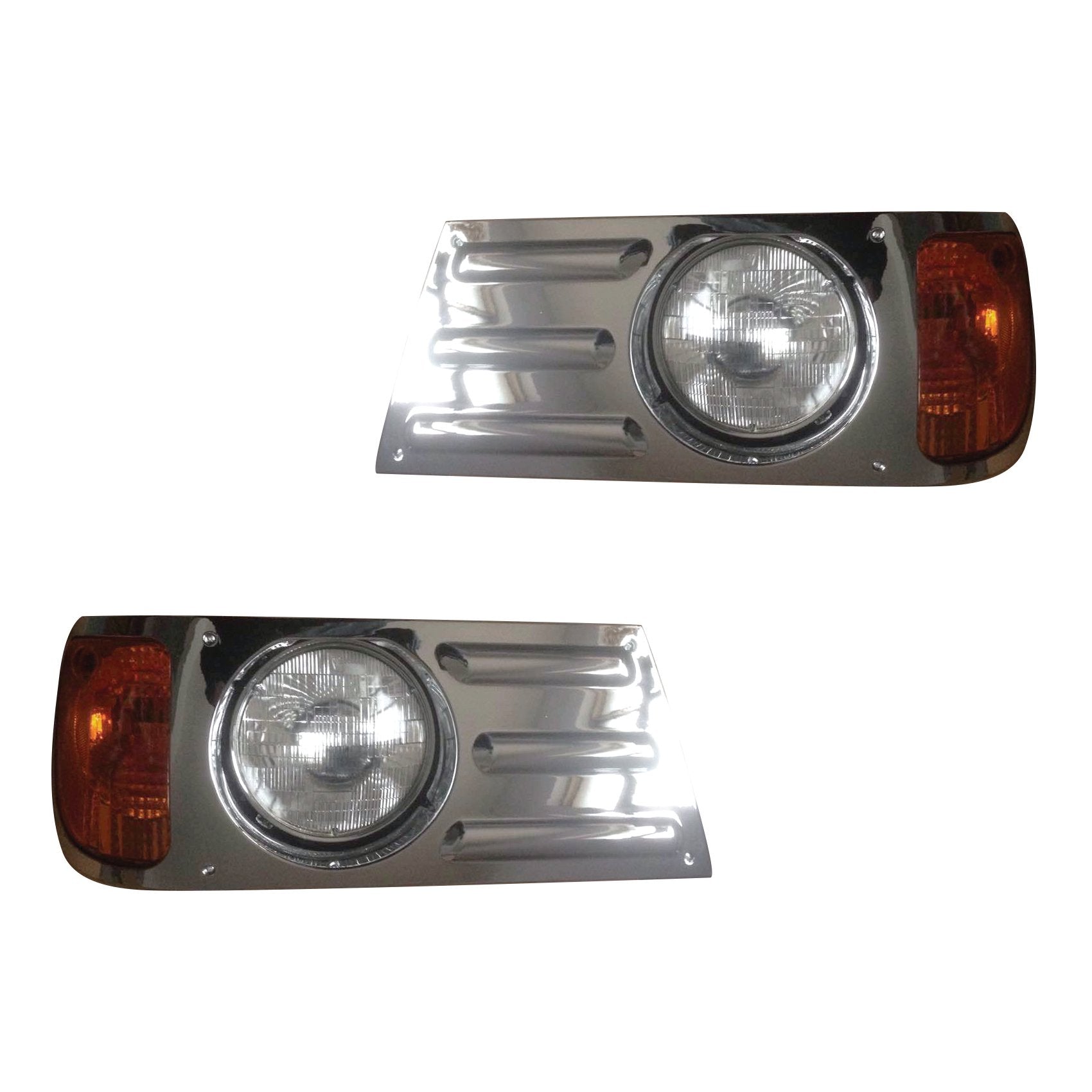 Fortpro Chrome Headlights Set for Mack Early Granite CV Models - Driver Side Replacement | Durable & Bright LED Headlights for Trucks | Perfect for Night Driving & Heavy-Duty Use