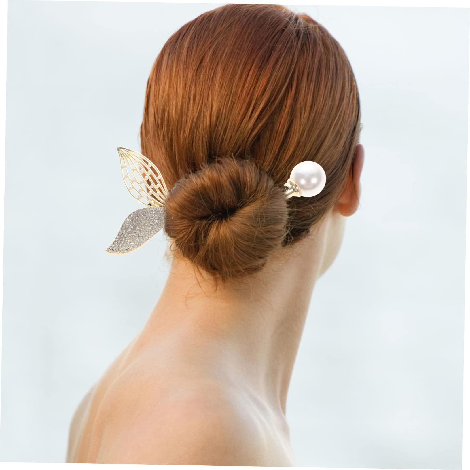 FOMIYES Hair Bun Maker for Women - Elegant Mermaid Tail Rhinestone Bridal Hair Accessory, Lazy Hair Curler for Long Hair - Perfect for Weddings, Parties & Everyday Styling