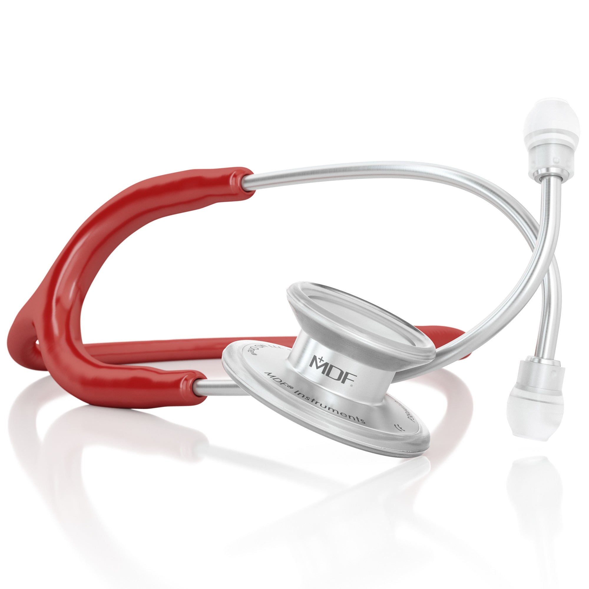 MD One® Premium Adult Stethoscope - Burgundy Red, Dual Head Chestpiece for Medical Professionals & Nursing Students - Ideal for Hospital, Clinic & Home Health Care Use