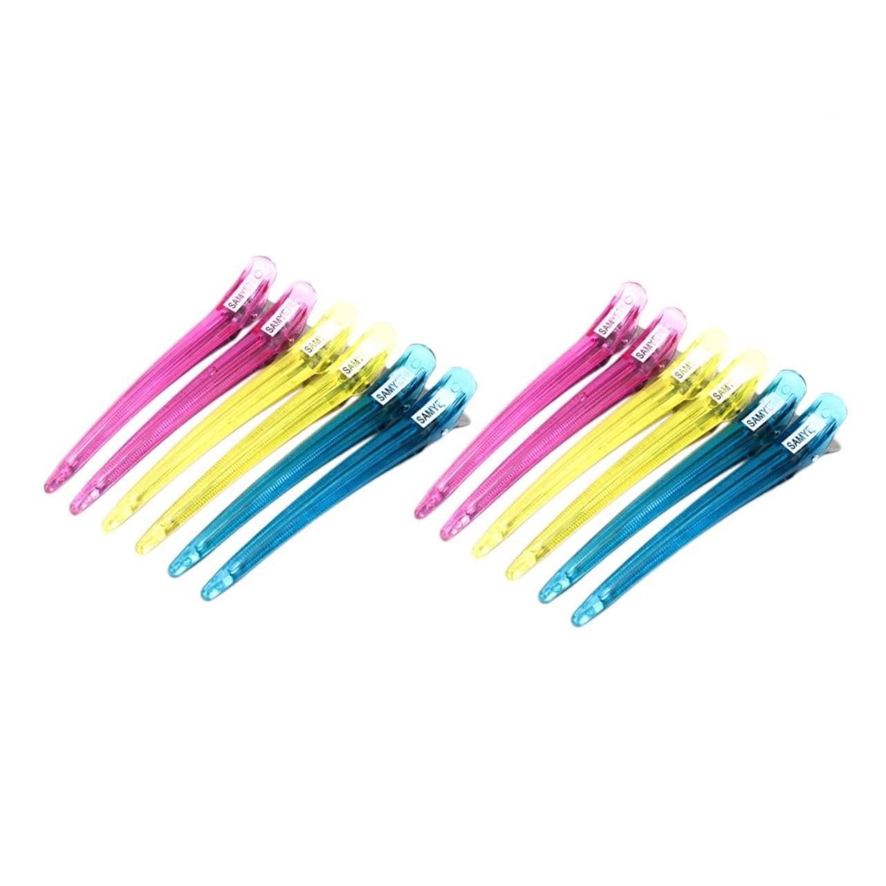 FOMIYES 12-Piece Crystal Hair Clips Set for Women & Girls - Professional Sectioning Hair Dressing Clips for Salon, Barber Shop & Home Styling - Perfect for Hair Styling, Braiding & Updos