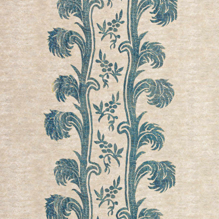 Plume Stripe Wallpaper Samples - Teal Blue Peel & Stick Removable Wallpaper - Perfect for Bedroom, Living Room, and Nursery Decor