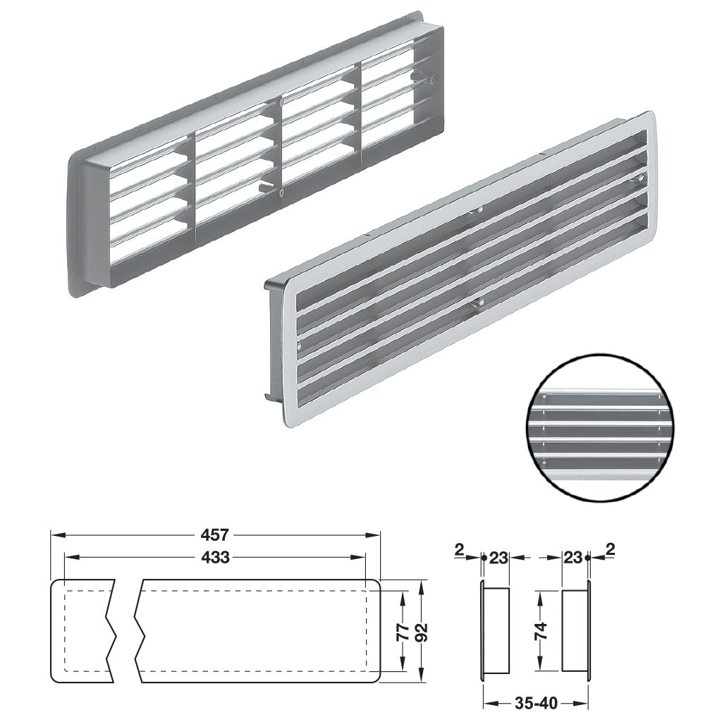 Black or White Ventilation Grill - Durable Air Vent Cover for Home, Office, and HVAC Systems