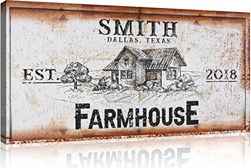 Personalized Rustic Canvas - House on Countryside
