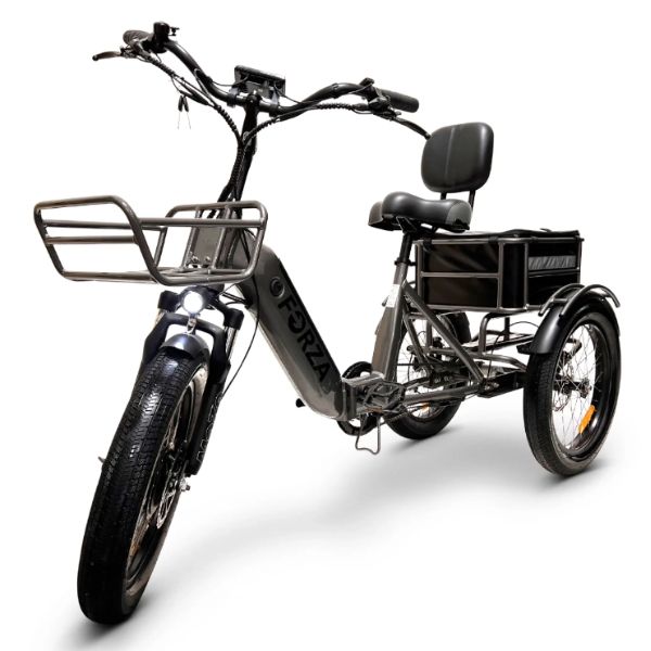 Go Bike FORZA Compact Foldable Electric Tricycle for Adults - 250W Motor, 20MPH, 30-50 Mile Range - Perfect for Commuting, Campus & Urban Transportation