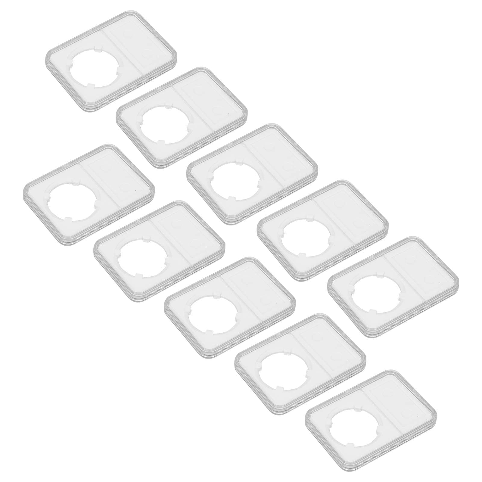 35mm Clear Plastic Storage Box - 10 Pack for Organizing Collectibles, Jewelry, Beads & Small Items | Durable Transparent Container for Home, Office & Craft Storage
