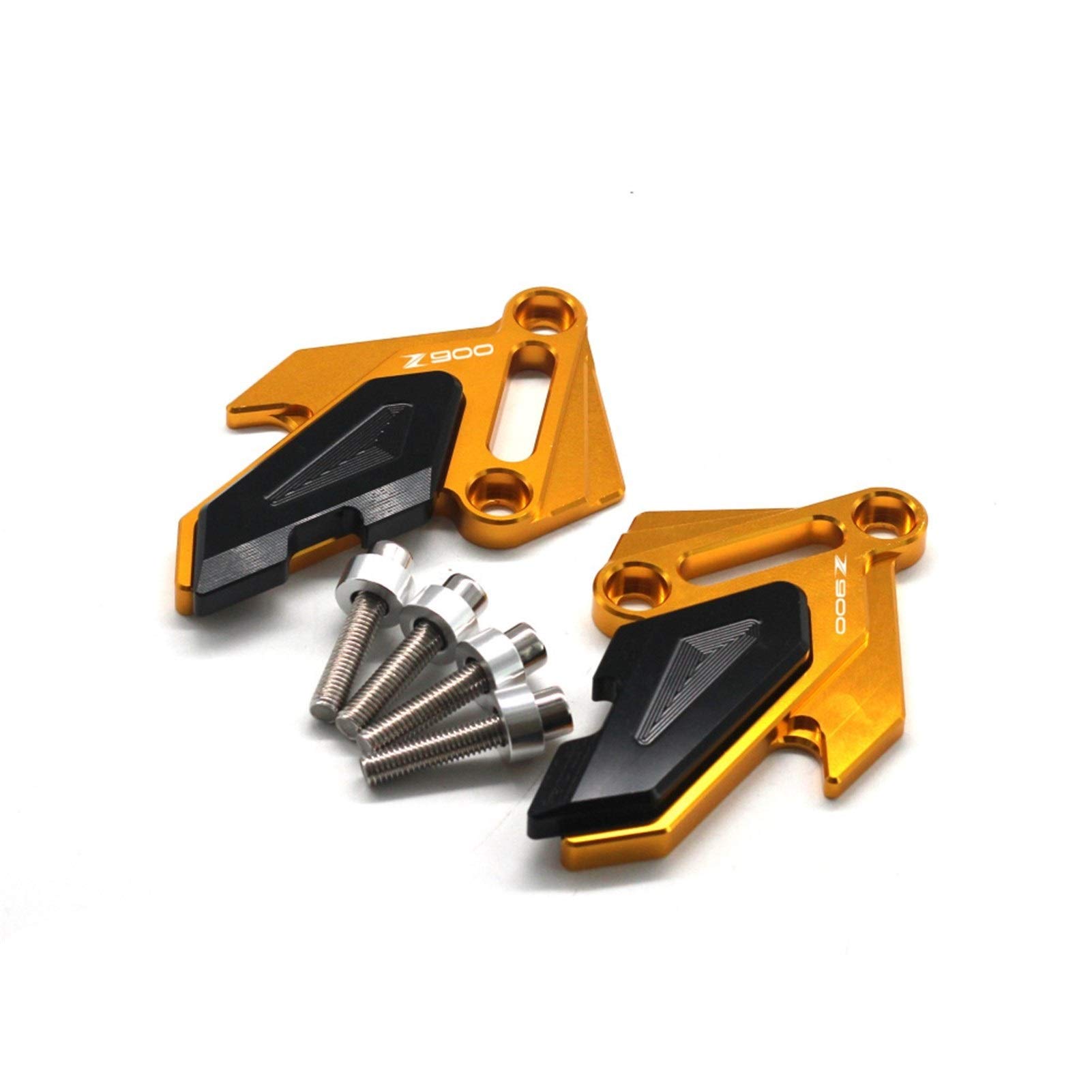 CNC Aluminum Motorcycle Brake Caliper Cover Protector - Compatible with Kawasaki Z900 Z900 (2017) - Gold Color - Enhances Safety & Style for Street & Sport Bikes