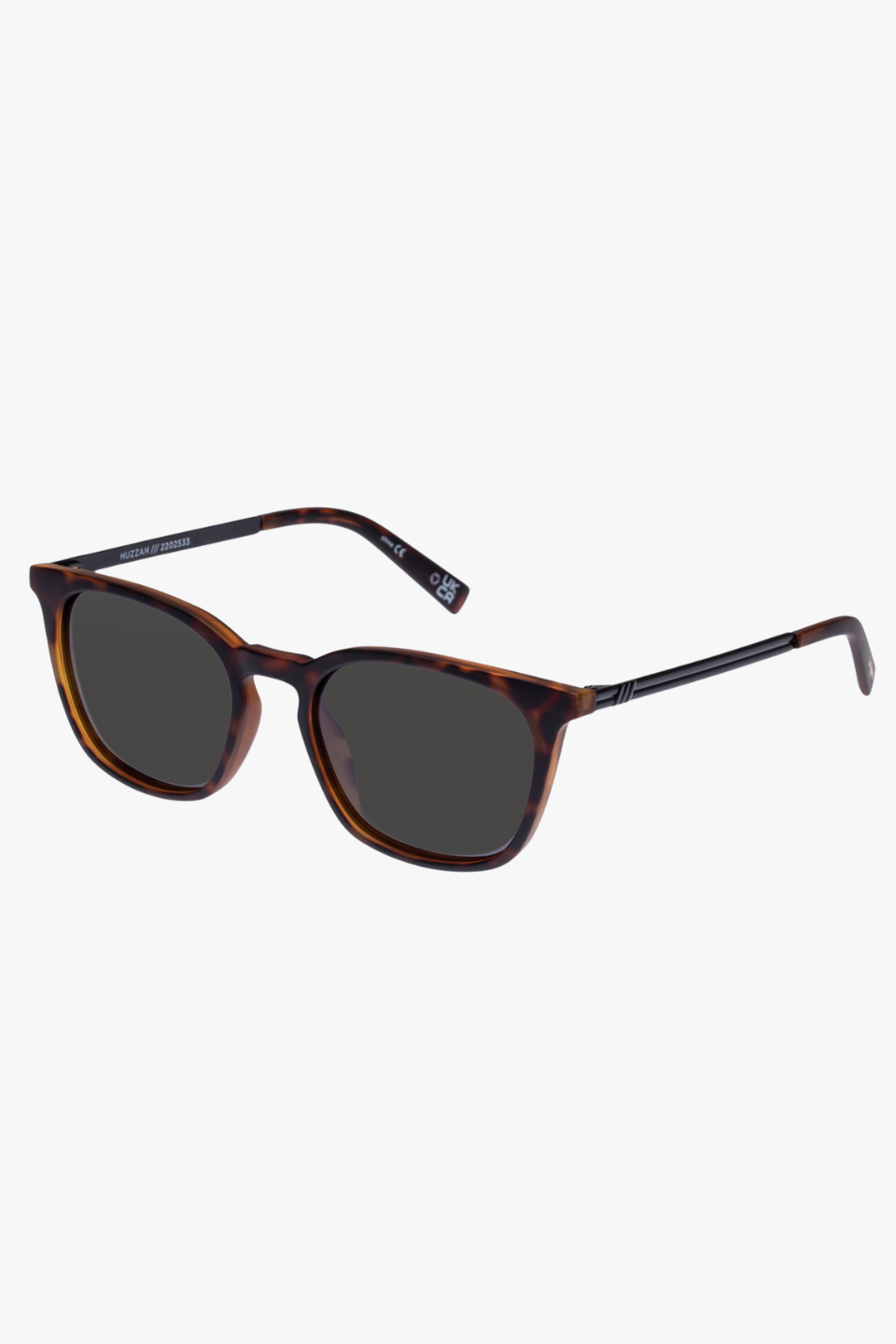 Huzzah Matte Tortoise Mono Polarized Sunglasses for Men & Women - UV Protection, Stylish & Comfortable for Driving, Beach, and Outdoor Activities