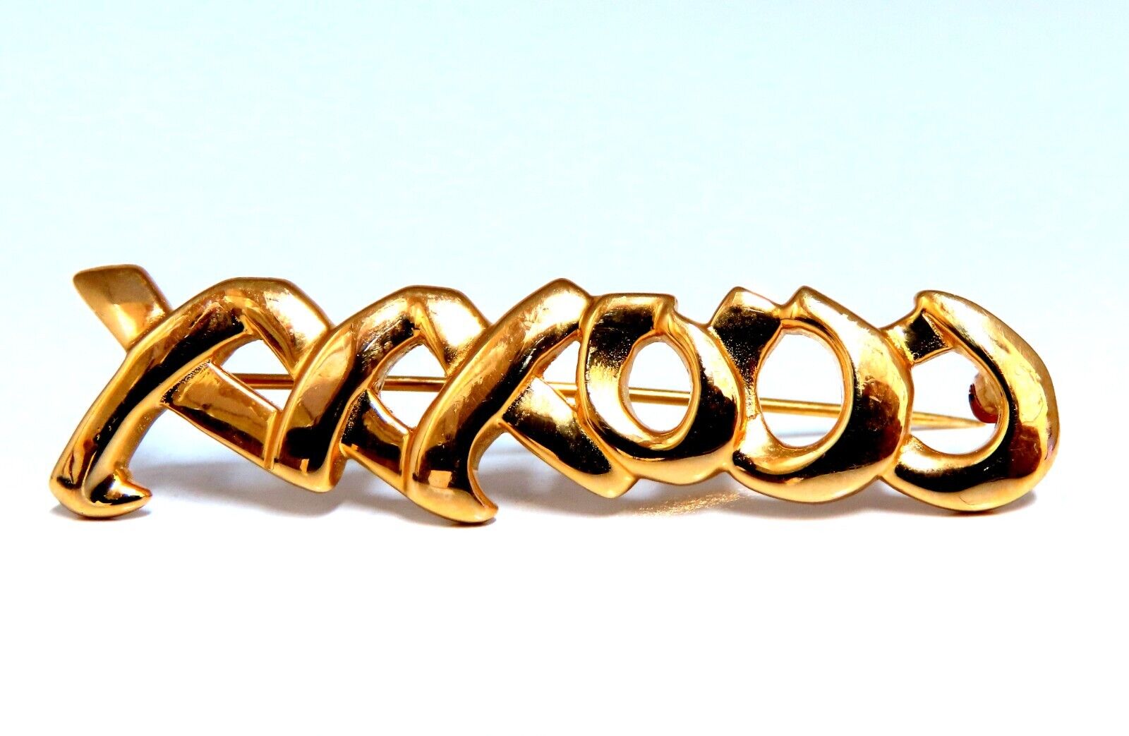 14K Gold Xo Pin - Elegant Jewelry for Women, Perfect for Parties, Weddings & Special Occasions