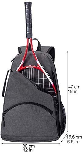 **QCWN 2 Tennis Backpack for Men & Women – Durable Waterproof Racquet Bag for Tennis, Pickleball & Badminton – Holds Rackets, Balls & Paddles – Perfect for Courts, Gyms & Travel**
