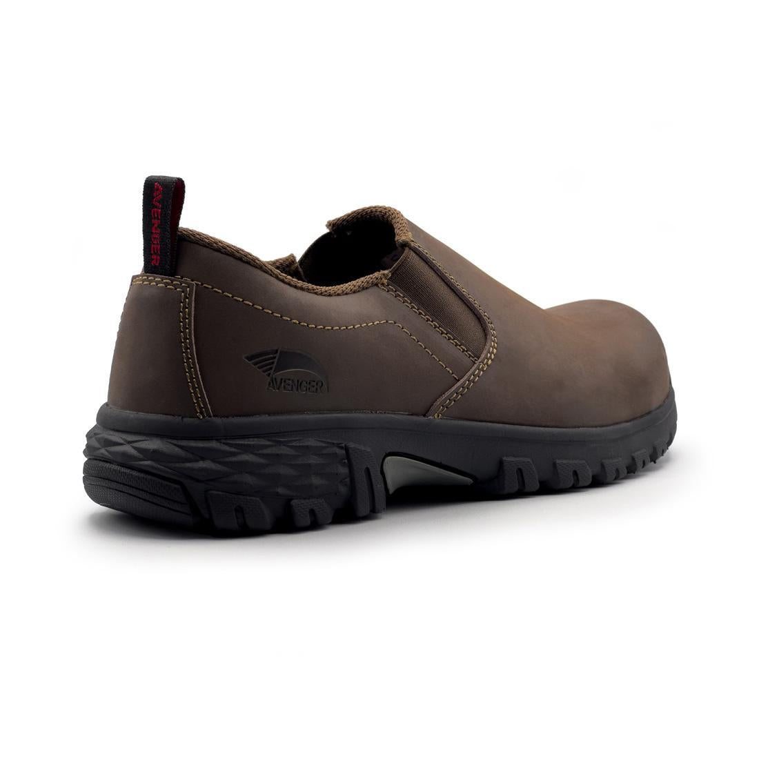 SD10 Composite Toe Work Shoes for Men - Lightweight Safety Boots for Construction & Industrial Use - Brown
