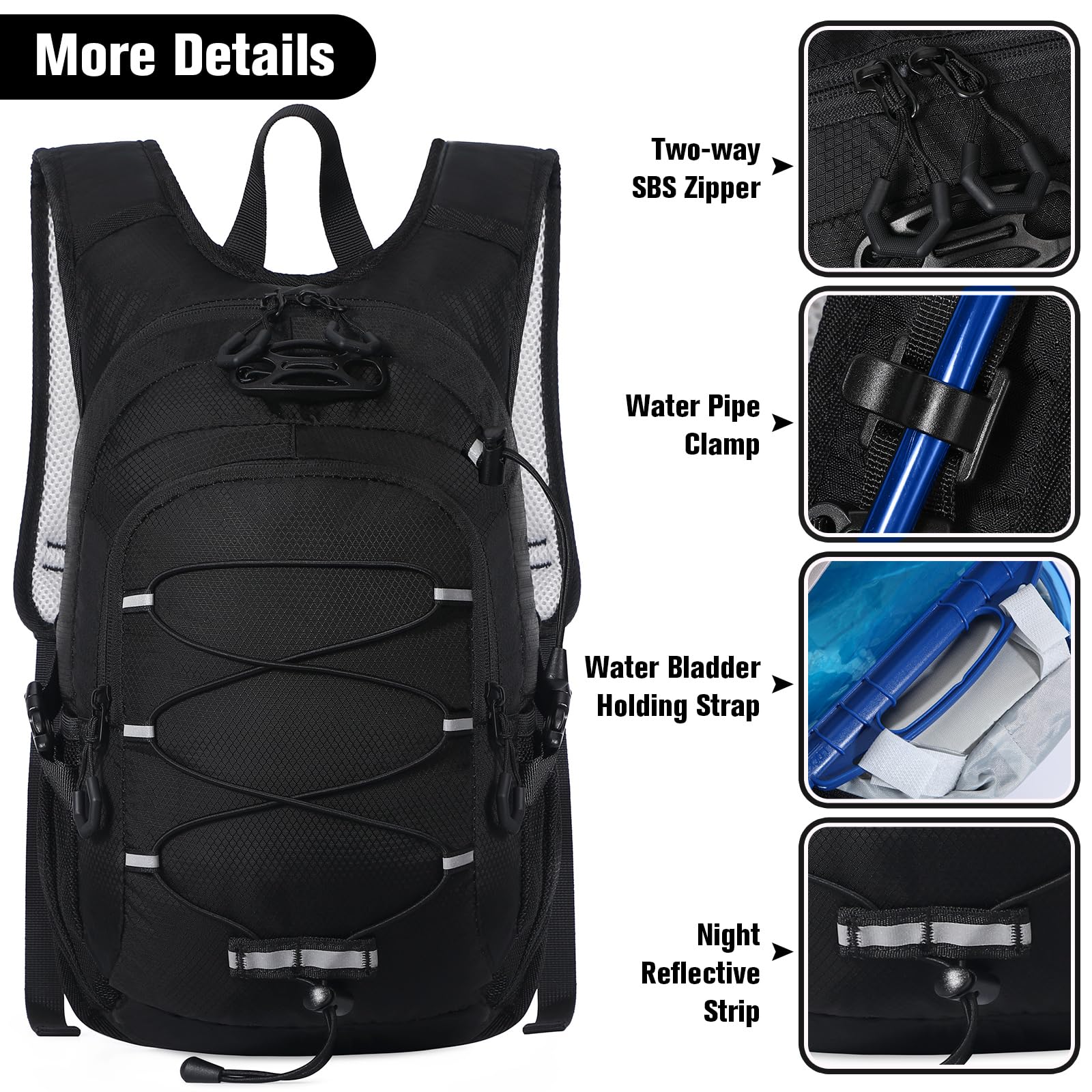 12L Kids Hiking Backpack with Hydration Pack - Waterproof Lightweight Camping Backpack for Boys & Girls Ages 5-12 - Perfect for Outdoor Adventures, School Trips & Travel Gear