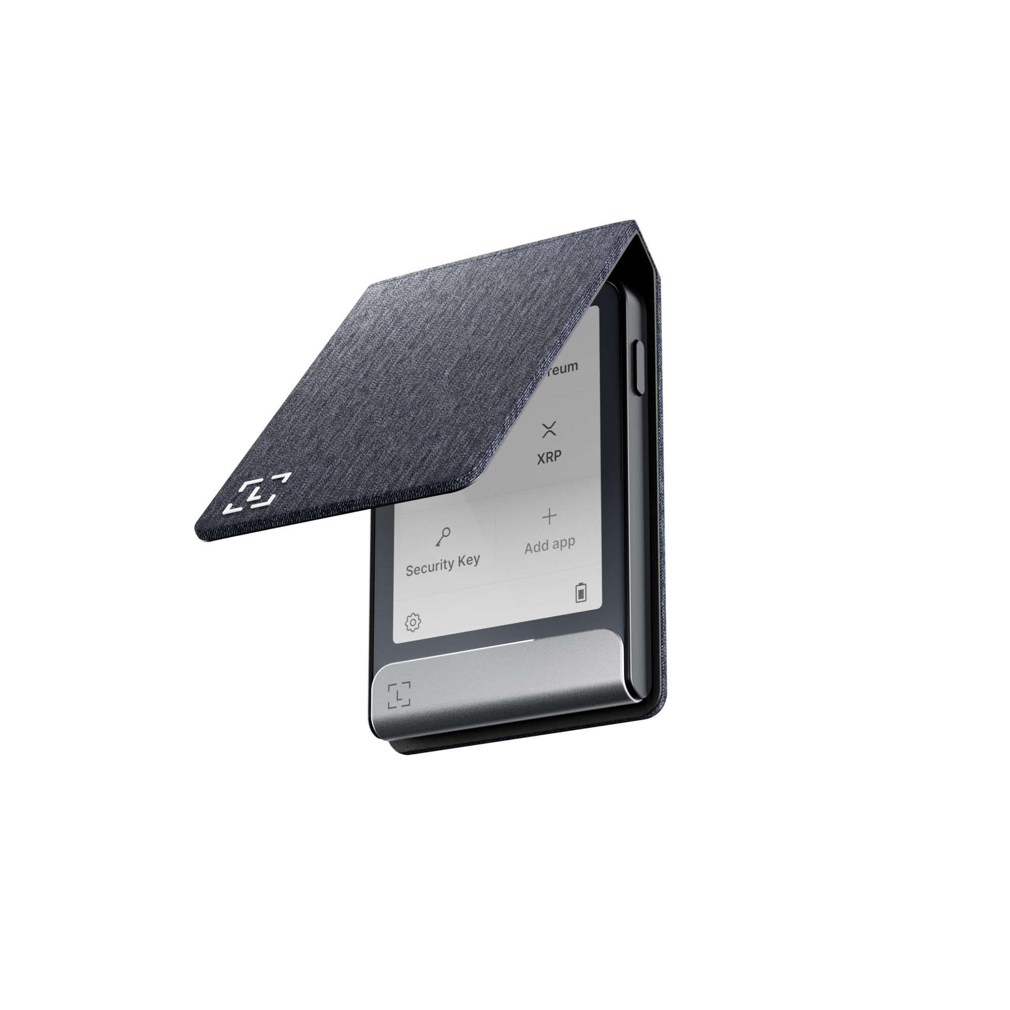 Secure E Ink Touchscreen Crypto Wallet - Ledger Flex & Magnet Folio Bundle (Business Charcoal) | Magnetic Nylon Protection for Digital Assets | Perfect for Crypto Trading, Investing & Blockchain Security