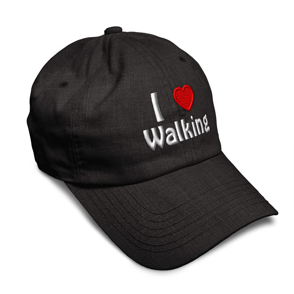 Soft Baseball Cap with Red Heart Design - Comfortable Cotton Twill Hat for Walking Enthusiasts & Hobby Lovers | Perfect for Outdoor Activities, Casual Wear & Sports