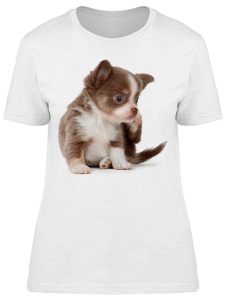 Funny Chihuahua Scratching His Back T-Shirt for Women - Cute Dog Lover Gift for Casual Wear & Pet Enthusiasts
