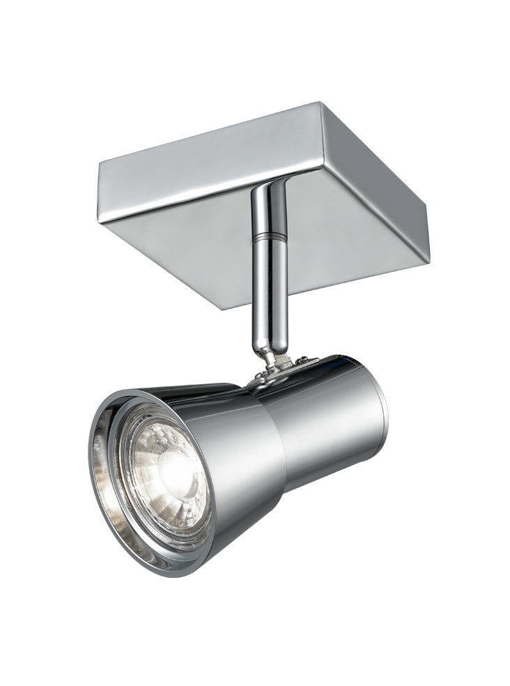 Aime Single Spotlight Chrome - Modern LED Ceiling Light for Living Room, Bedroom, and Kitchen - Perfect for Home and Office Lighting