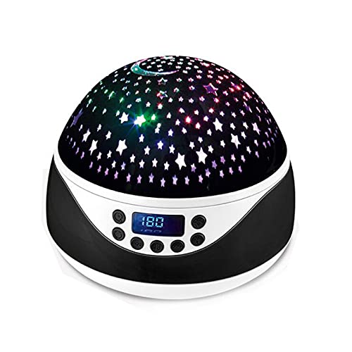 KUQIZ LED Star Projector Night Light - Auto Rotating Starry Sky Lamp with Music Player & USB Port | Perfect for Kids' Bedroom, Nursery Decor & Gift Giving