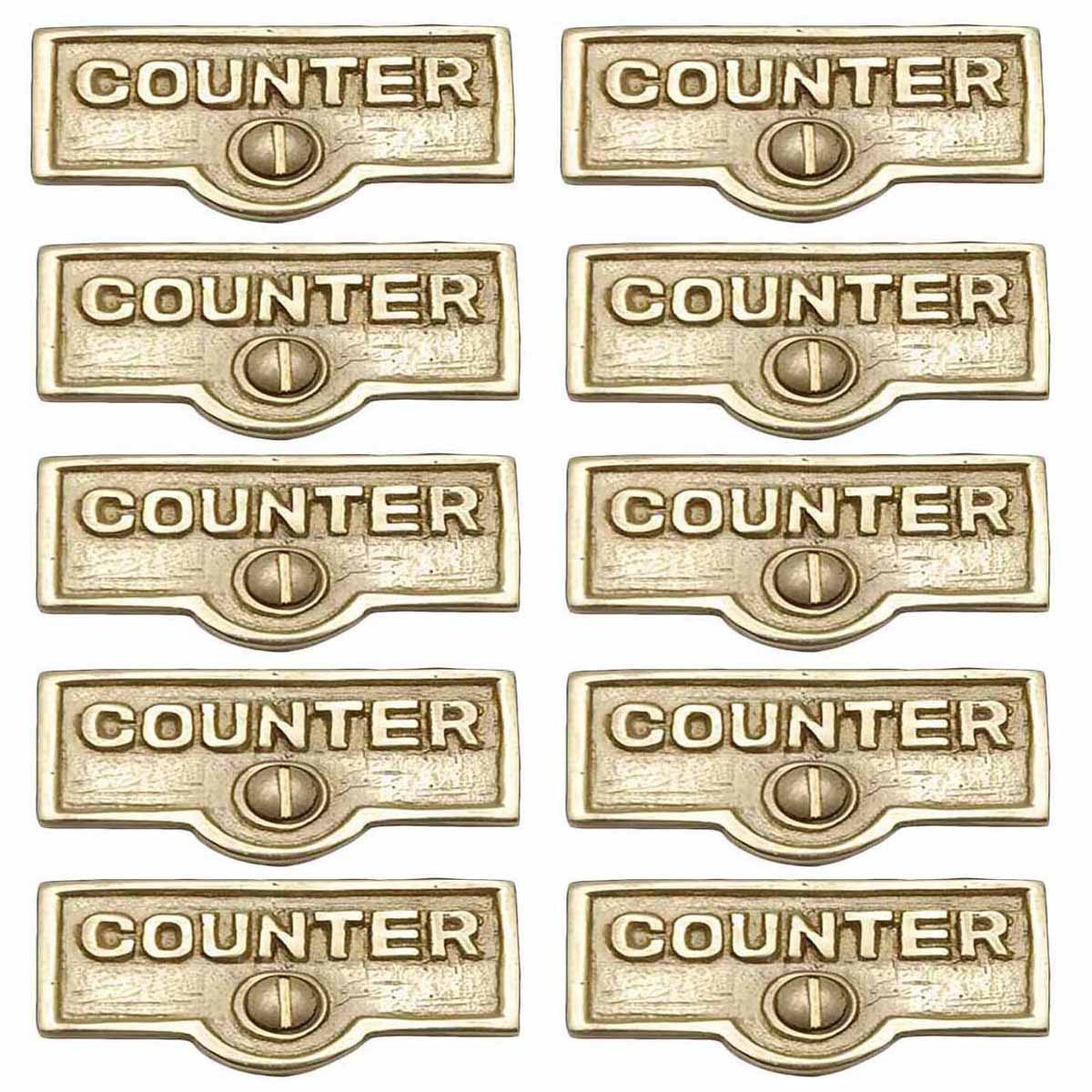 10 Pack Brass Switch Plate Tags - Counter Name Signs & Labels for Home & Office Organization | Perfect for Renovations, Retail Displays, and Kitchen Labeling