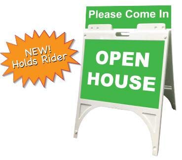 Poly Quick Sign Outdoor Free Standing Sidewalk Sign Stand - Black | Durable A-Frame Sign Holder for Sidewalk Advertising, Restaurant Menus & Store Promotions