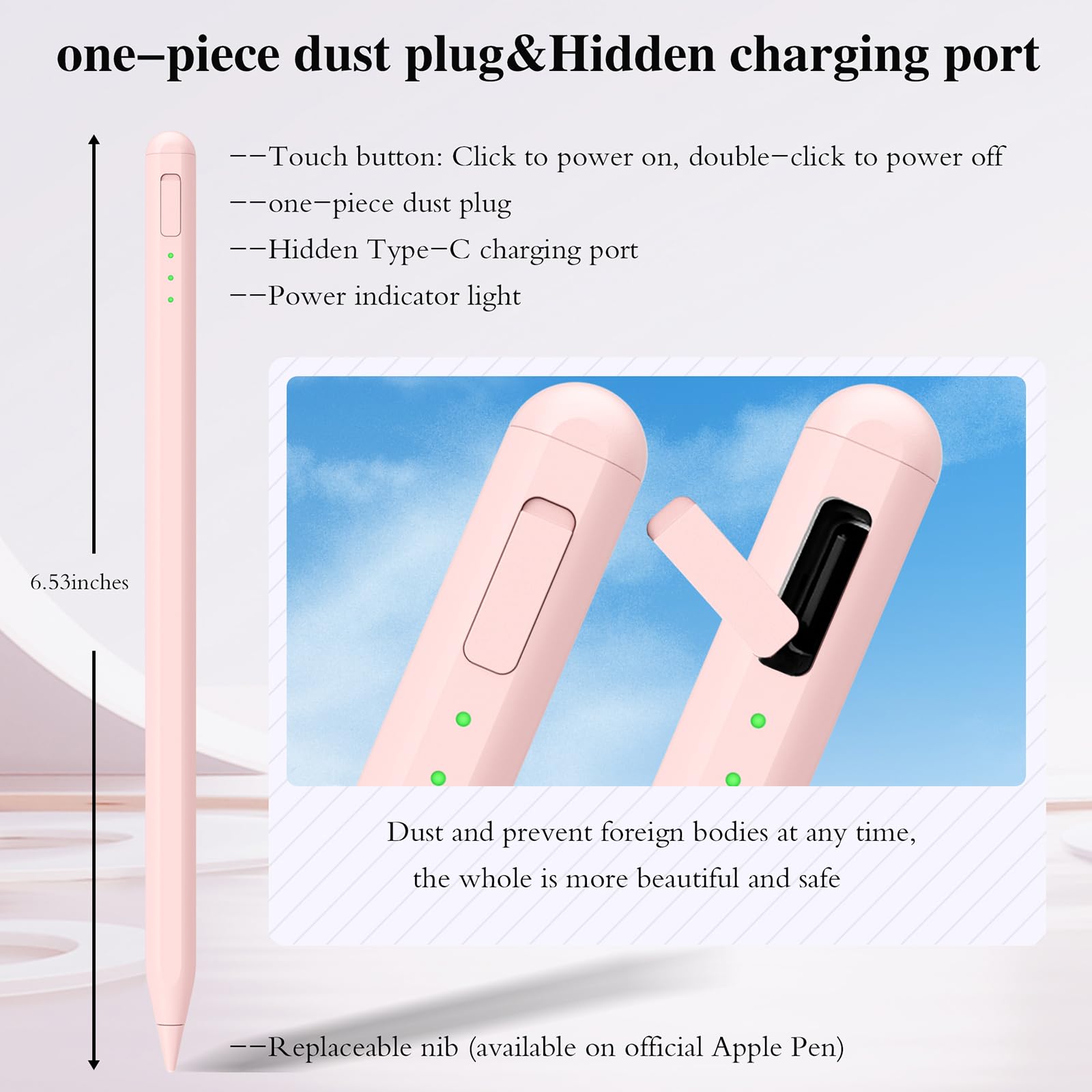 Fast Charging Stylus Pen for iPad 11th & 10th Gen - 14Mins Quick Charge, Palm Rejection, Tilt Sensitivity - Compatible with iPad Air 11/13-inch (M3/M2), iPad Pro 11/13-inch (M4), iPad 6-11th Gen - Perfect for Drawing, Note-Taking & Digital Art