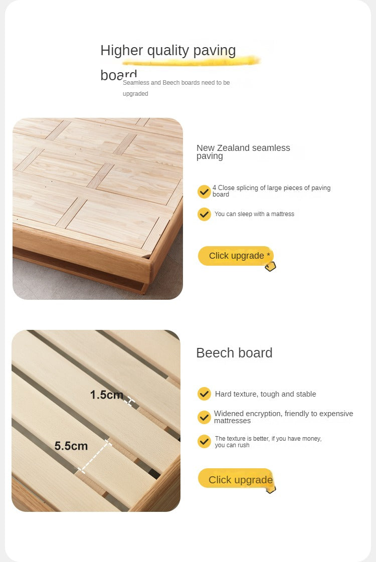 Solid Wood Poplar Kids Bed for Boys & Girls - Durable & Safe Children's Bedroom Furniture for Toddler to Teen Years