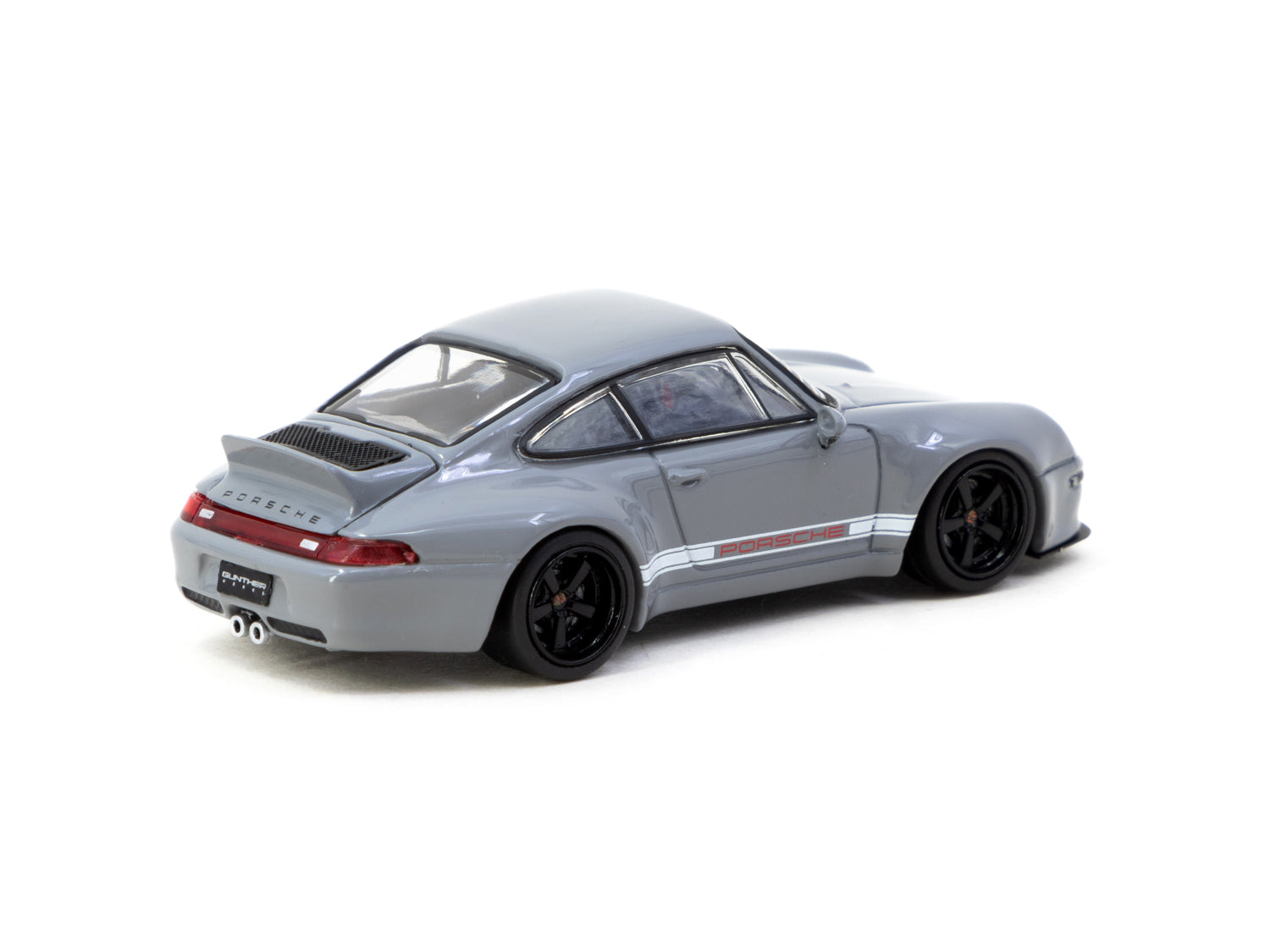Tarmac Works 1/64 Porsche 993 Remastered By Gunther Werks Grey Diecast Model Car - Collectible Miniature Vehicle for Display & Racing Scenes