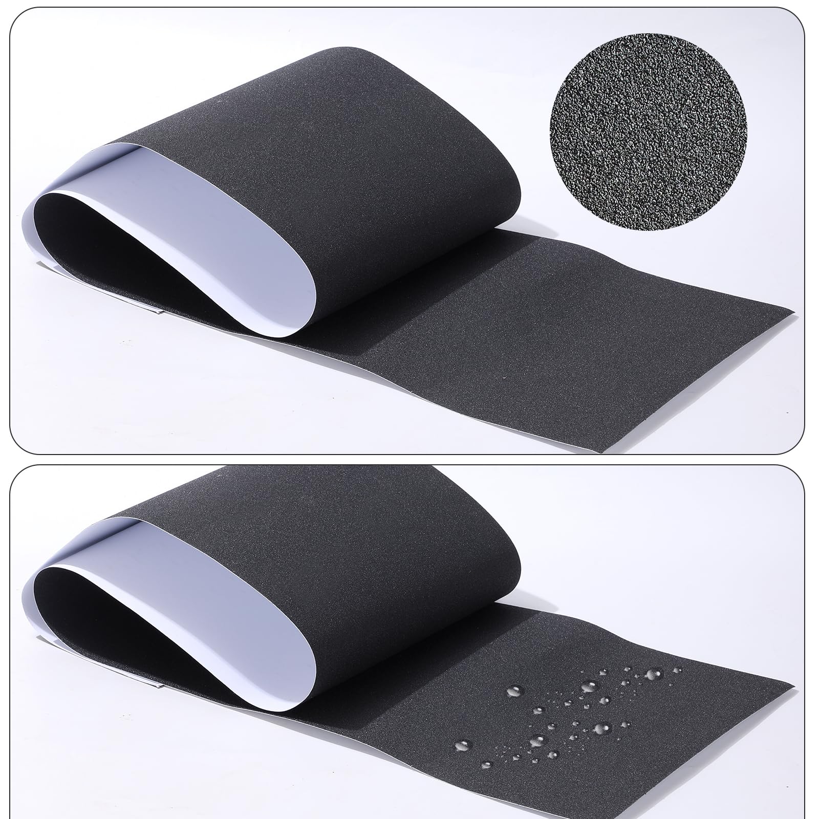Premium Non-Slip Grip Tape for Skateboards, Longboards & Scooters - 10×50 Inch Black Sandpaper Surface (2-Pack) - Perfect for Street Skating, Cruising & Trick Riding
