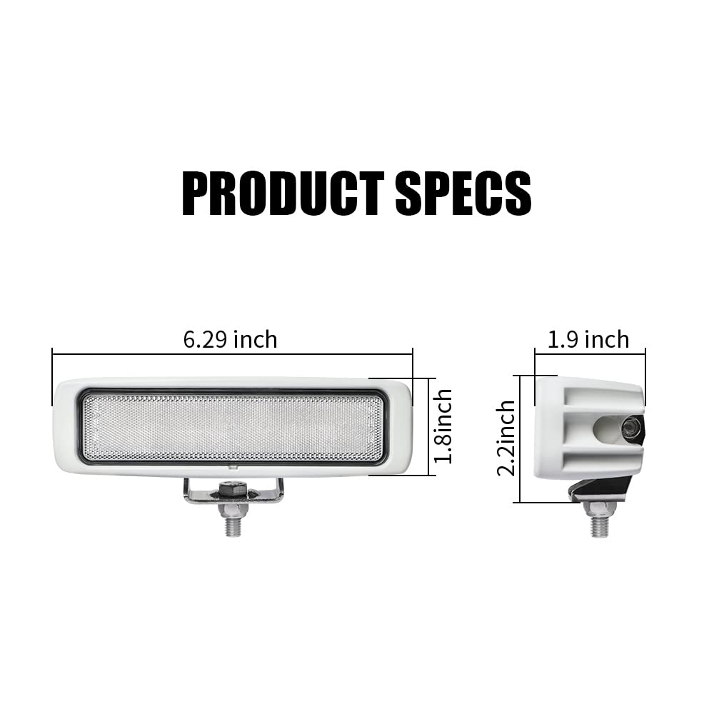 EXZEIT 2-Pack Dual Color Marine Boat Navigation Lights & 2-Pack White LED Boat Deck Lights - Perfect for Night Boating, Fishing, and Water Safety