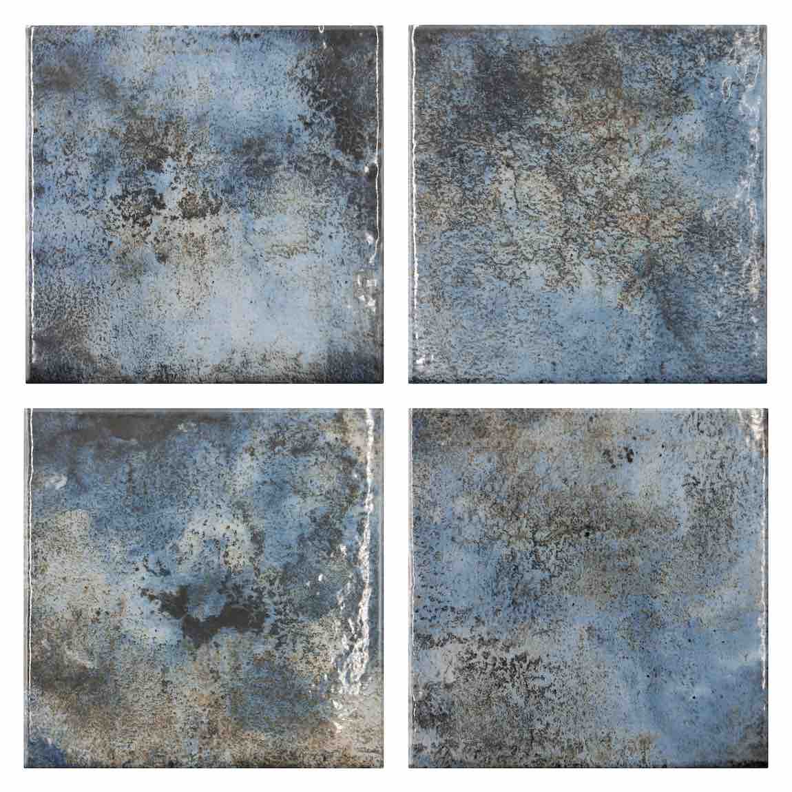 Classic Indigo Porcelain Pool Tile 6x6 - Durable & Non-Slip Swimming Pool Mosaic for Backyard, Spa, and Water Features