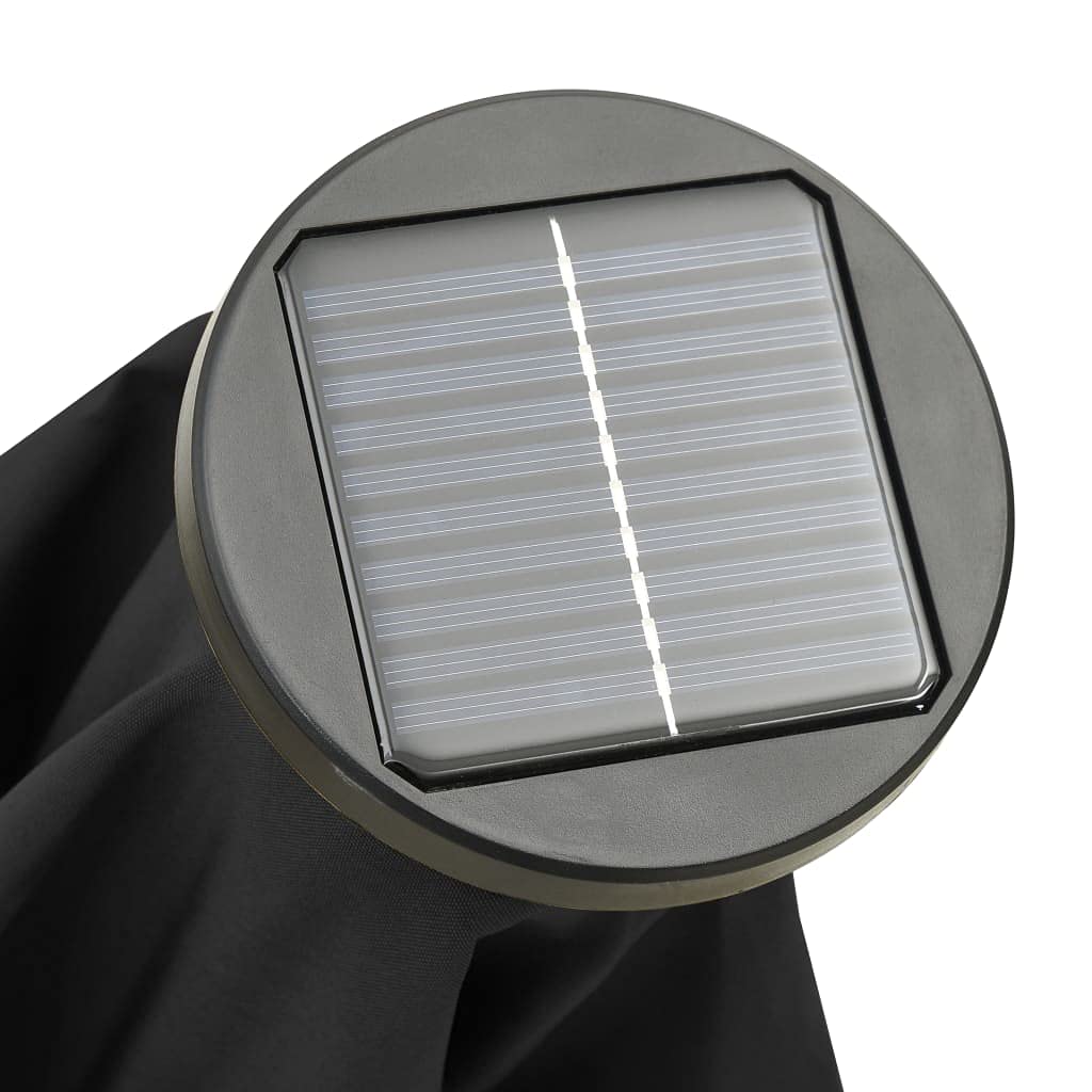 SKM 78.7x83.1 Inch Large LED Patio Umbrella with Aluminum Pole - Outdoor Garden, Poolside, Backyard Shade Solution for Summer