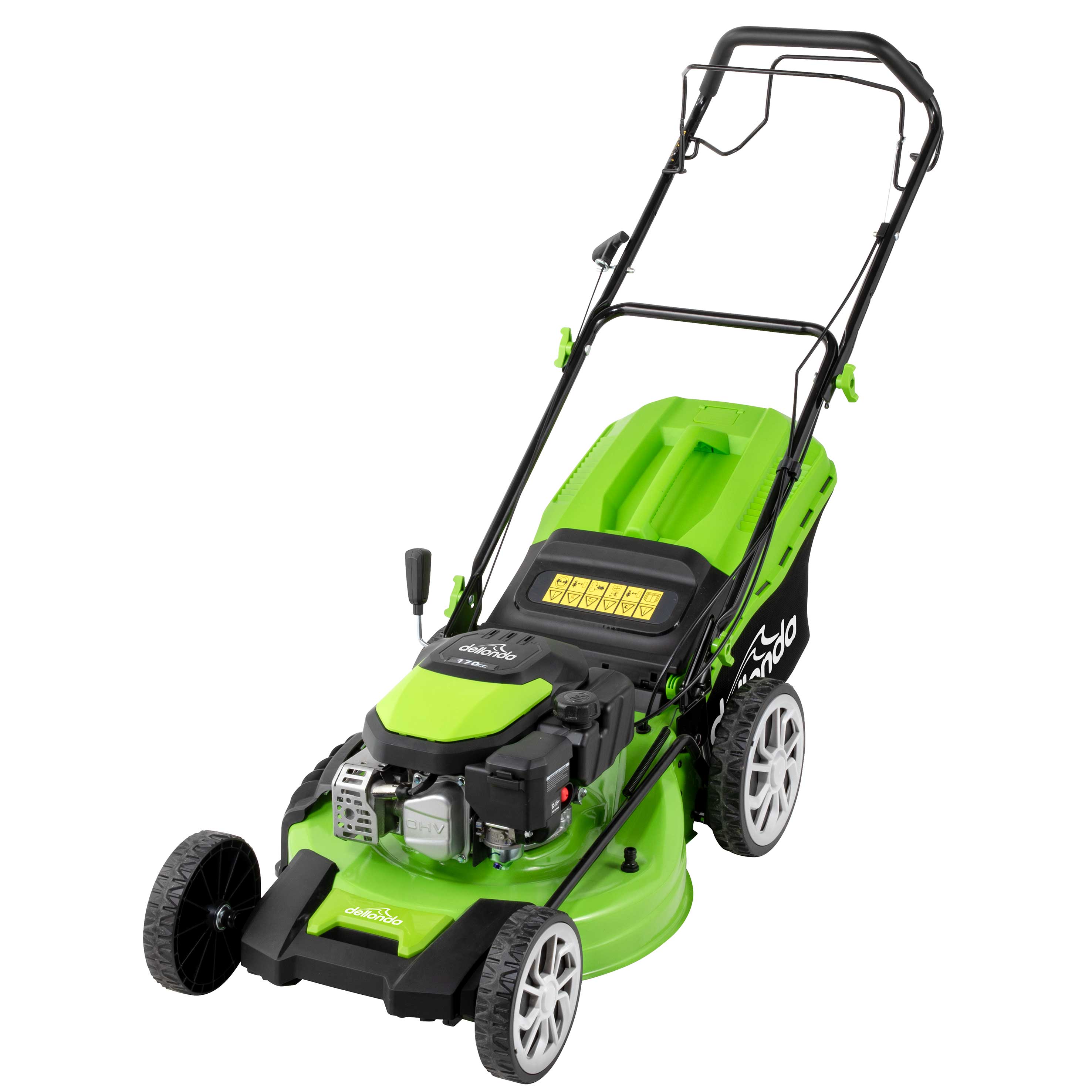 170cc 20-Inch 4-Stroke Self-Propelled Gas Lawn Mower with 51cm Cutting Width - DG102 Model - Perfect for Medium to Large Yards, Residential Lawn Care & Landscaping