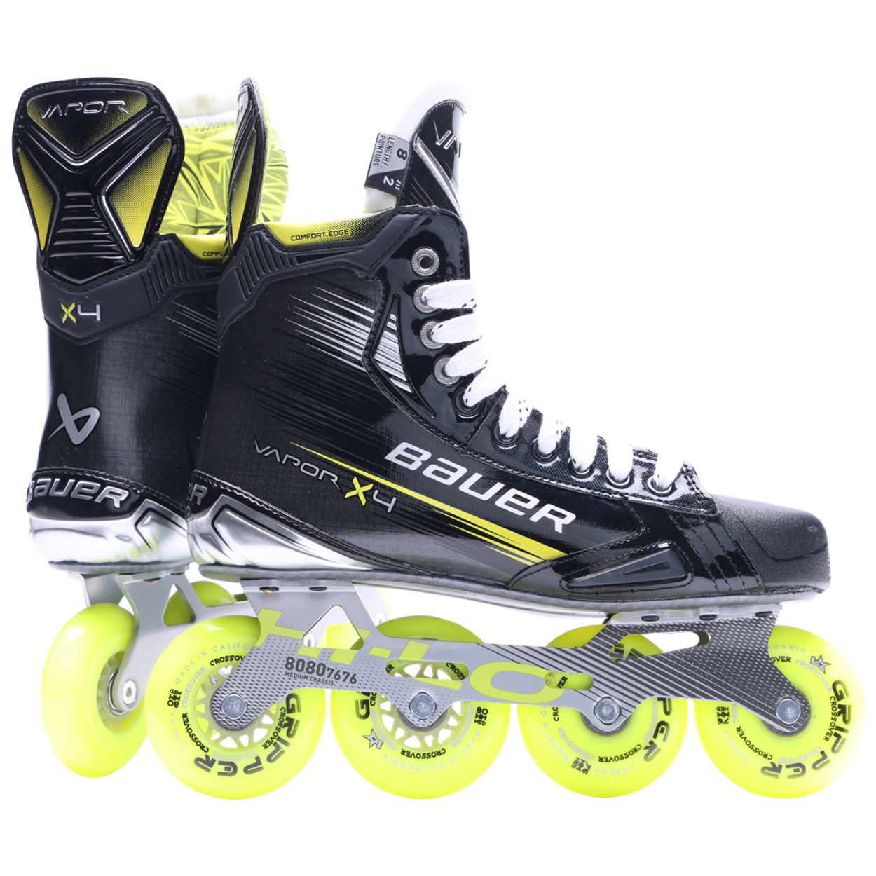 Bauer Vapor X4 Senior Roller Hockey Skates - High-Performance Inline Skates for Men & Women - Perfect for Street Hockey, Rink Games & Outdoor Skating
