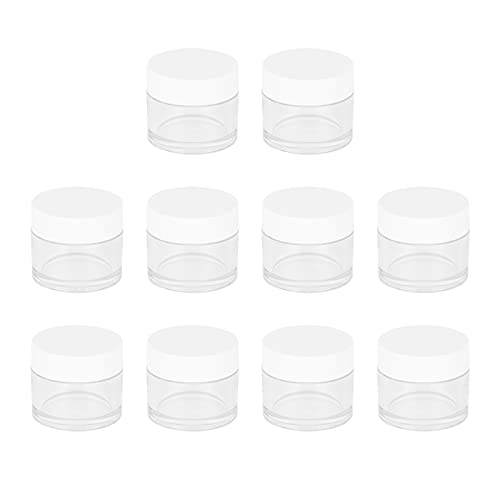10pcs Refillable Glass Jars with Lids - Small Cream Containers for Cosmetics, Jewelry Storage & Travel Organizer | Perfect for DIY Skincare, Earrings Display & Portable Beauty Products
