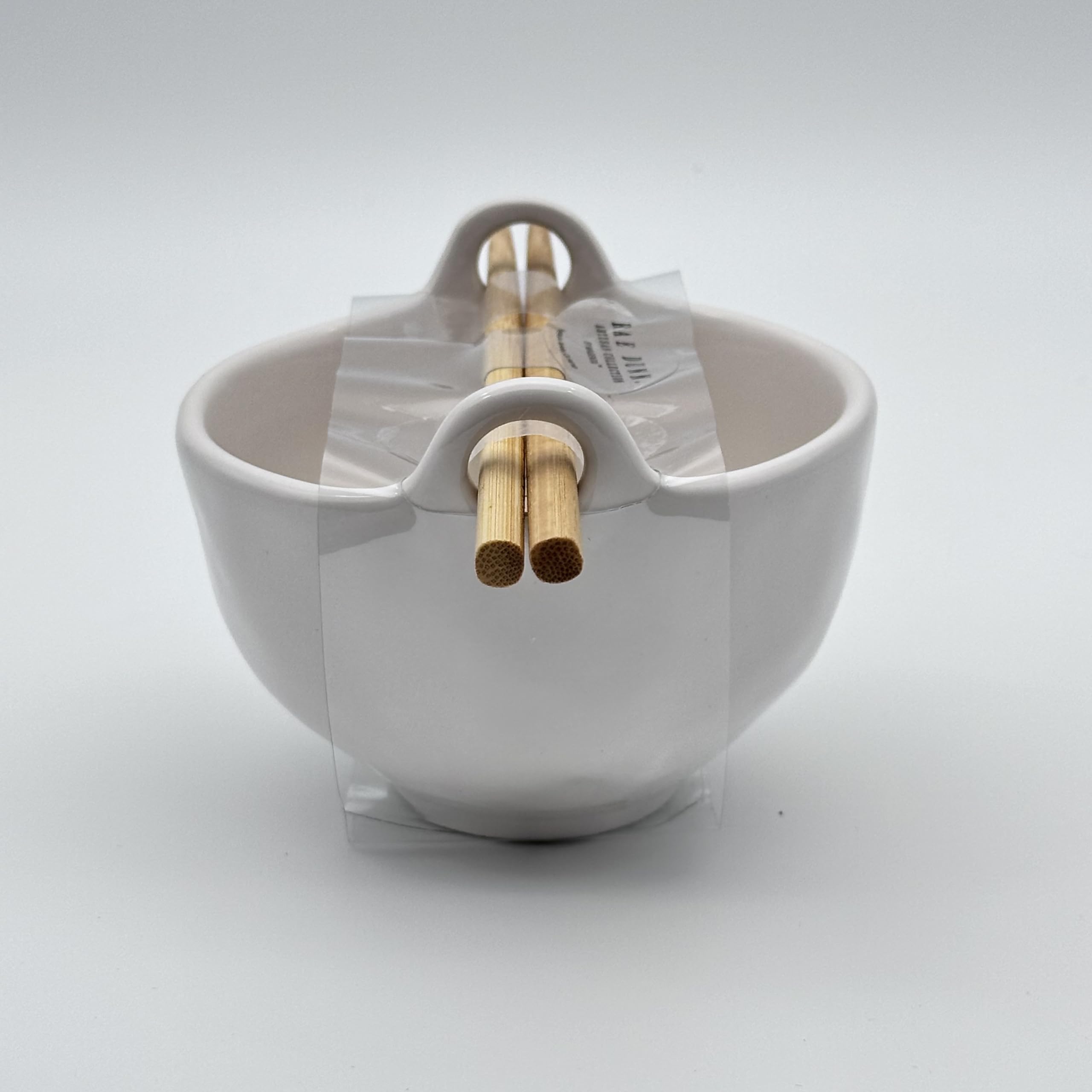 Rae Dunn Ceramic Rice Bowl with Chopsticks - Microwave & Dishwasher Safe - Perfect for Asian Cuisine, Sushi, and Home Dining