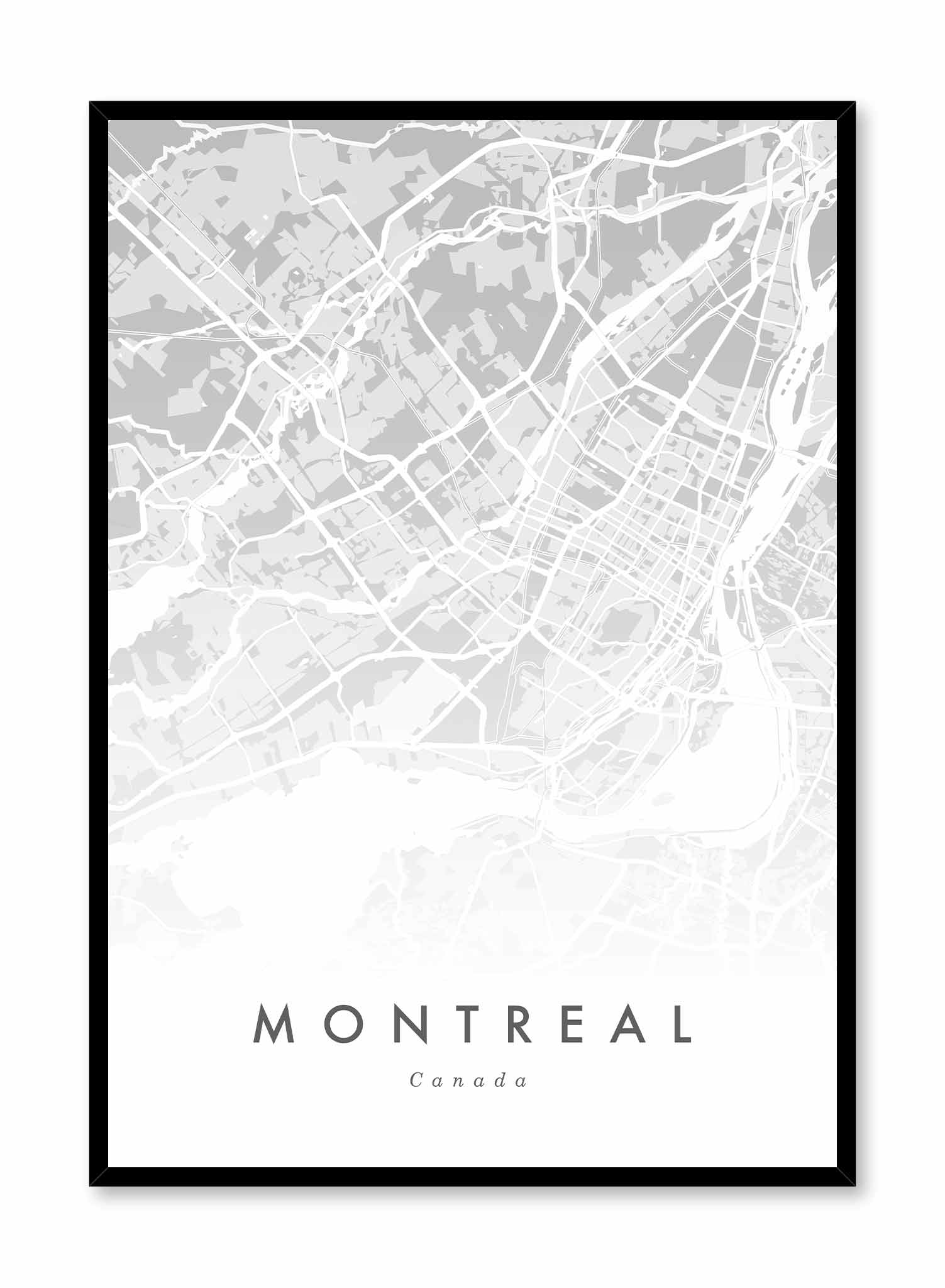 Montreal City Map Poster - Vintage Wall Art Decor for Home, Office & Travel Inspiration - Perfect for Gifts & Canadian Travel Enthusiasts