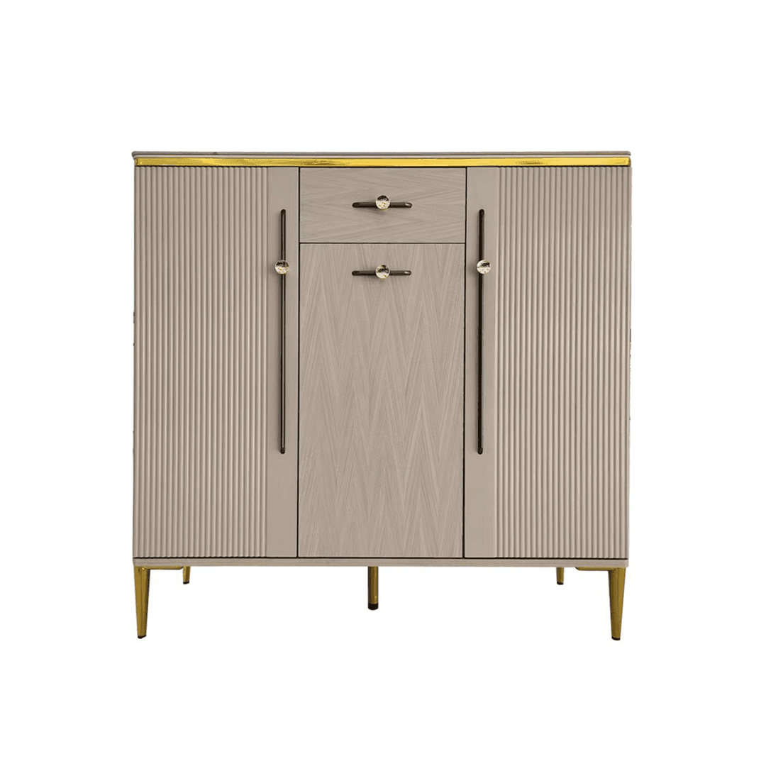 Premium Musco Sintered Stone 3-Door Shoe Cabinet with Ventilation - Modern Entryway Storage Organizer for Shoes, Boots & Accessories - Perfect for Home, Apartment & Office Entry Hallway Organization