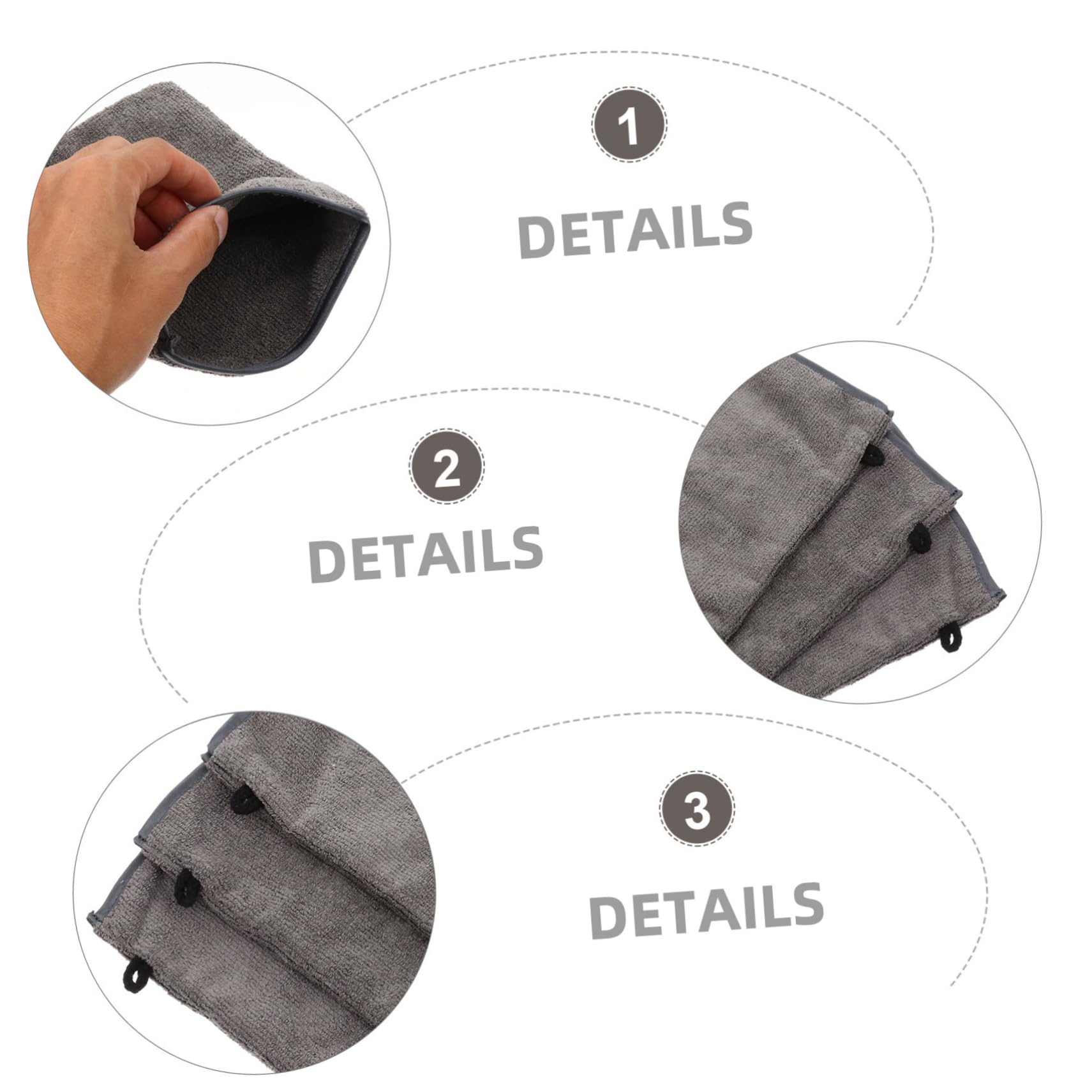 Baluue 3Pcs Exfoliating Facial Cleaning Gloves - Soft Fiber Makeup Remover Mitts for Skincare, Washable Cleansing Gloves for Face & Body - Perfect for Shower, Spa & Daily Beauty Routine