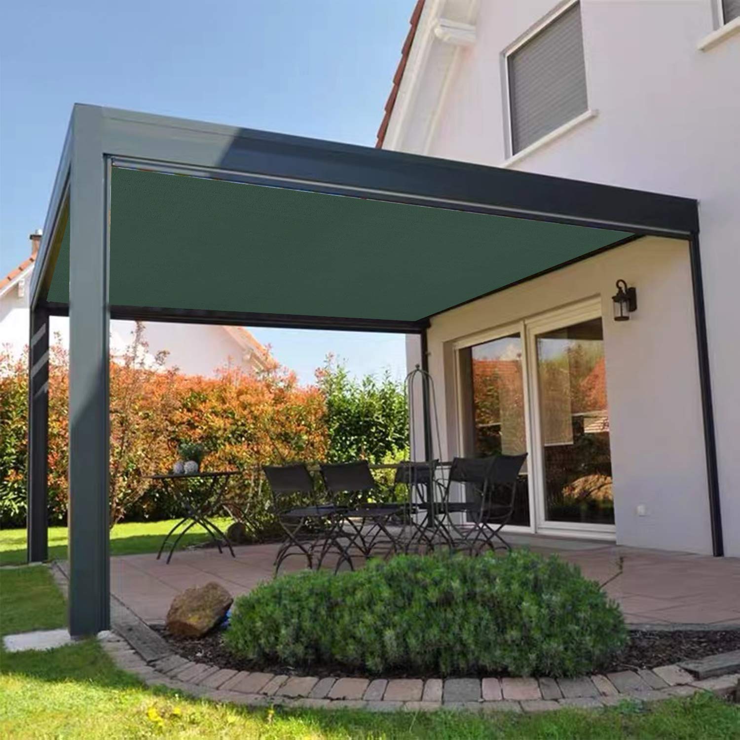 COARBOR 6Ft x 171Ft UV Resistant Outdoor Shade Cloth - Sun Shade Fabric Roll for Pergola, Carport, Patio, Deck, Backyard, Garden & Greenhouse - Durable Cover for Yard & Balcony (Green) - Perfect for Sun Protection, Privacy Screens & Plant Shading
